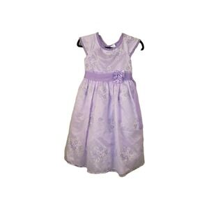 Title (SEO Optimized)Joan Calabrese Girls Lavender Floral Dress Size 10...